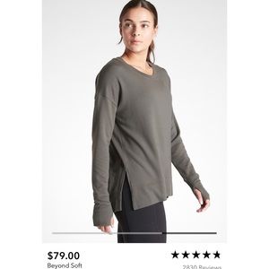 Athleta Gray Coaster Luxe Sweatshirt